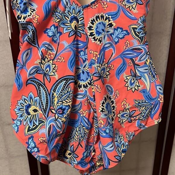 NWT JANTZEN FLORAL‎ SWIMSUIT ONEPIECE SIZE 12 - Picture 3 of 8